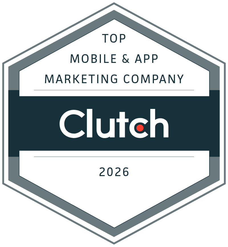 Top Clutch Mobile and App Marketing Company 2026 badge
