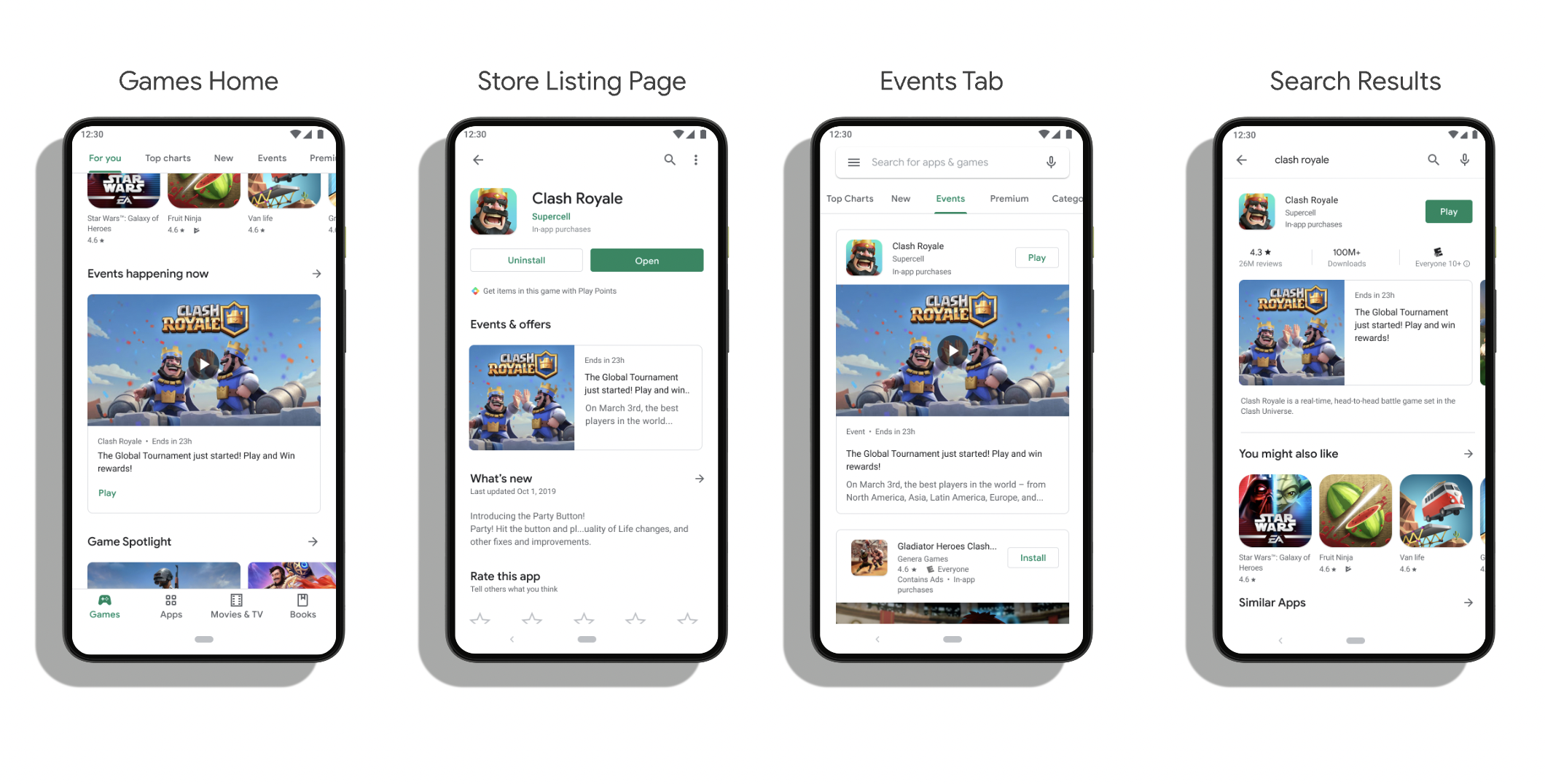 An example of promotional content in the Apple Store and Google Play
