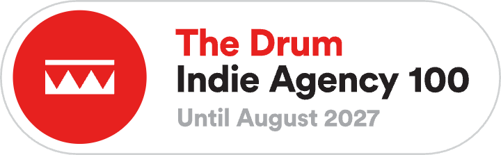 The Drum Indie Agency 100 2026 badge